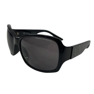 Armani Exchange Women's "AX066/S"  Black Only All Black Designer Sunglasses Logo
